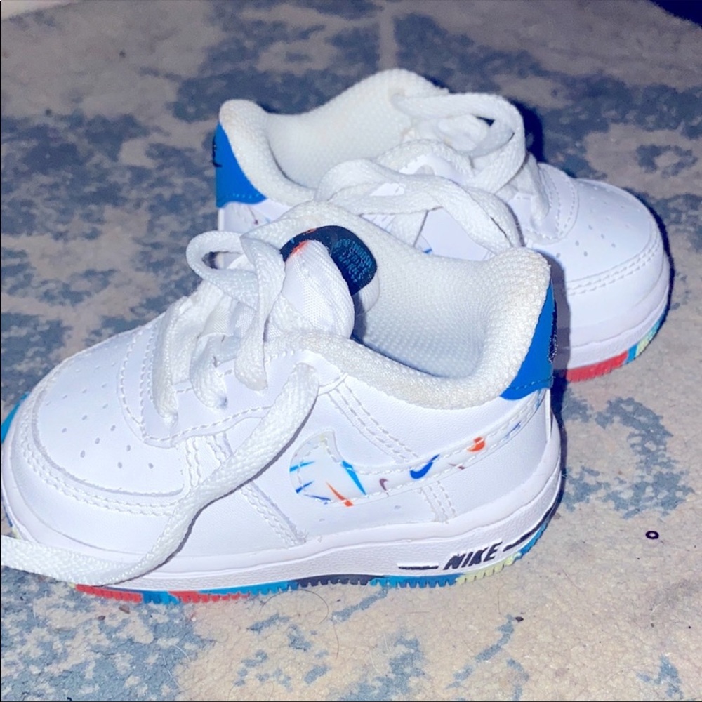 Infant boys Nike Air Force ones Limited addition never been worn size 3C